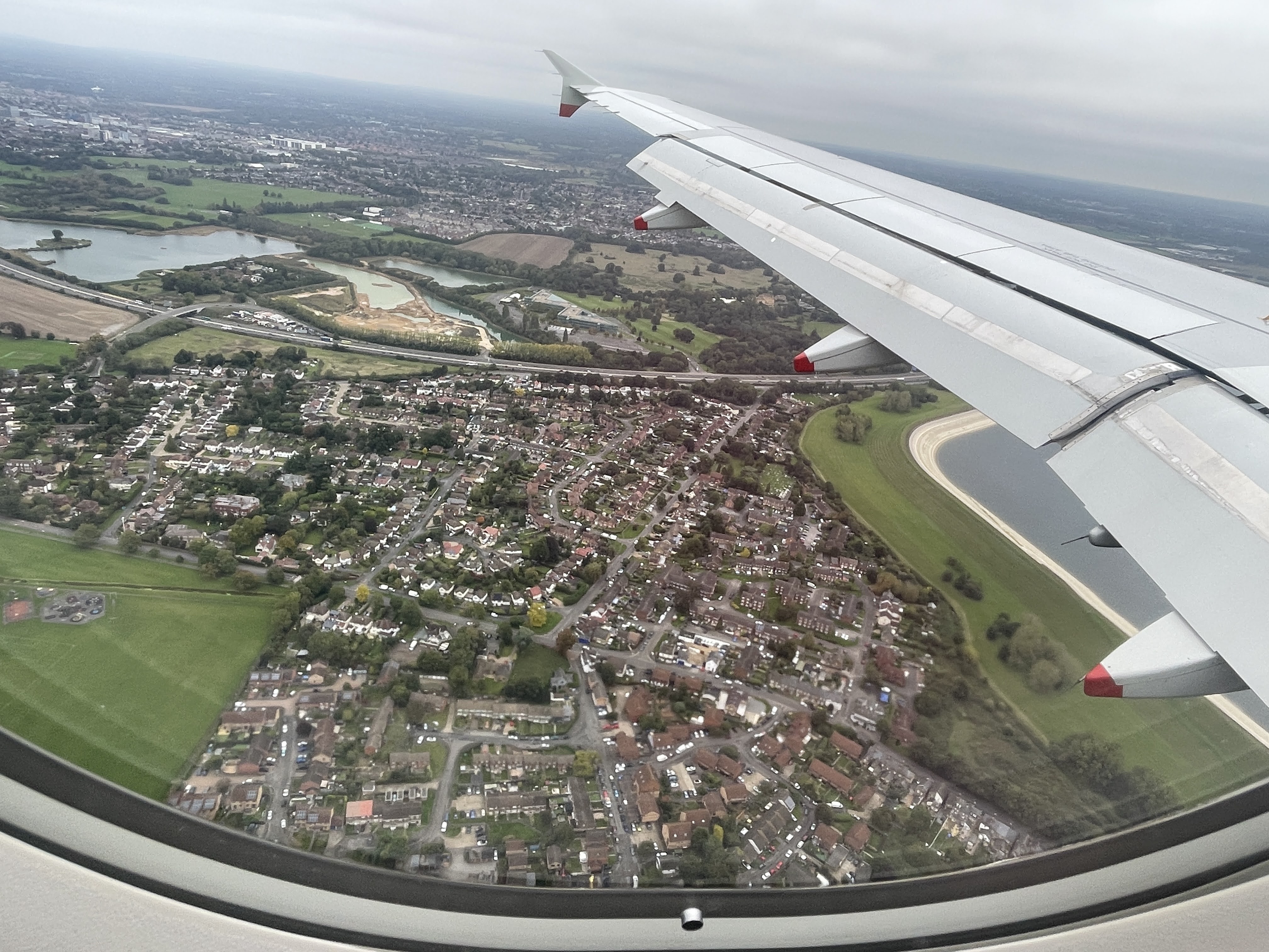 Arriving over the UK